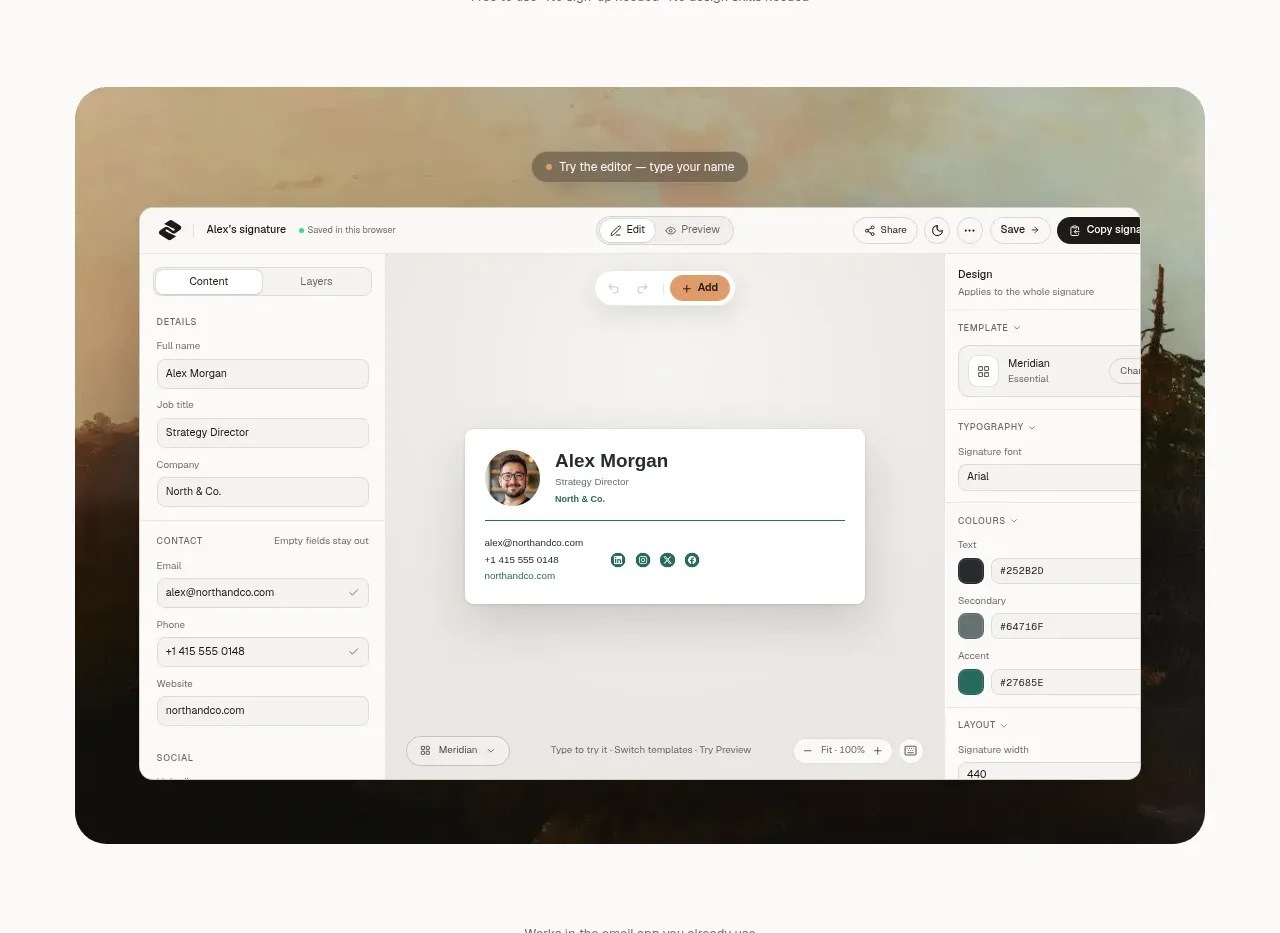 esigna feature grid component