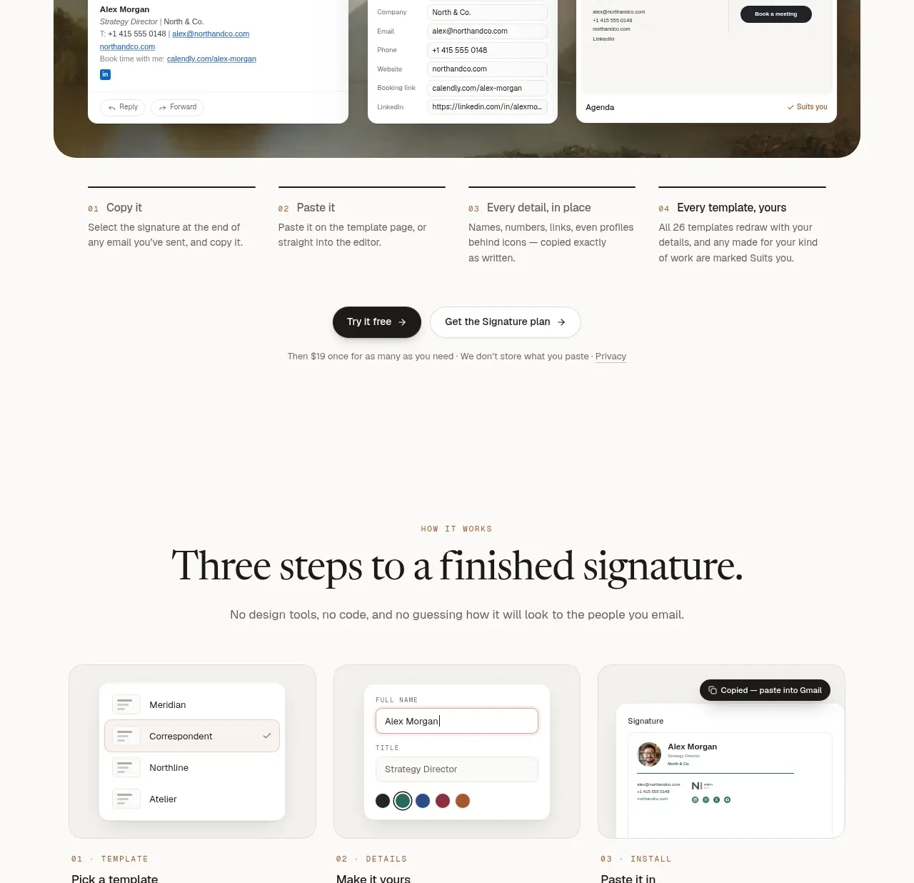 esigna feature grid component