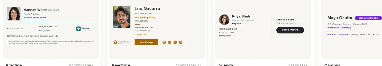 esigna footer component