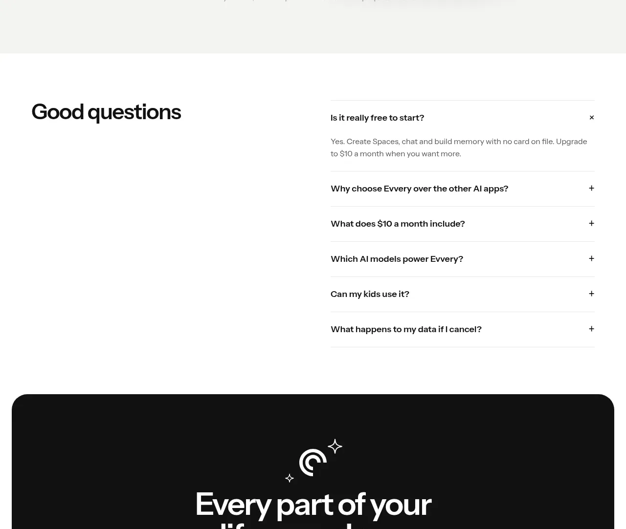 Evvery call to action component