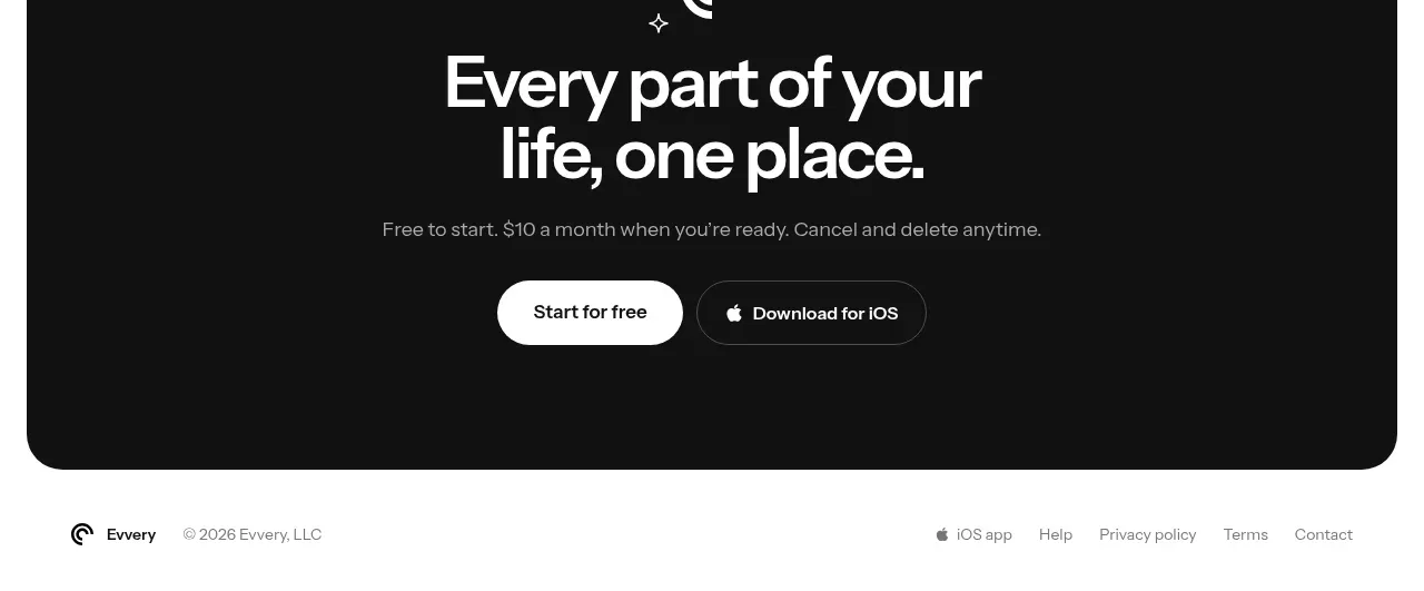 Evvery footer component