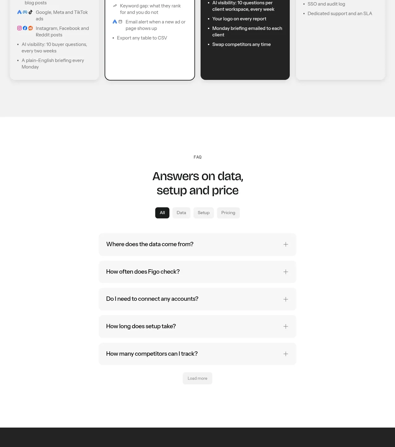 Figo pricing table component