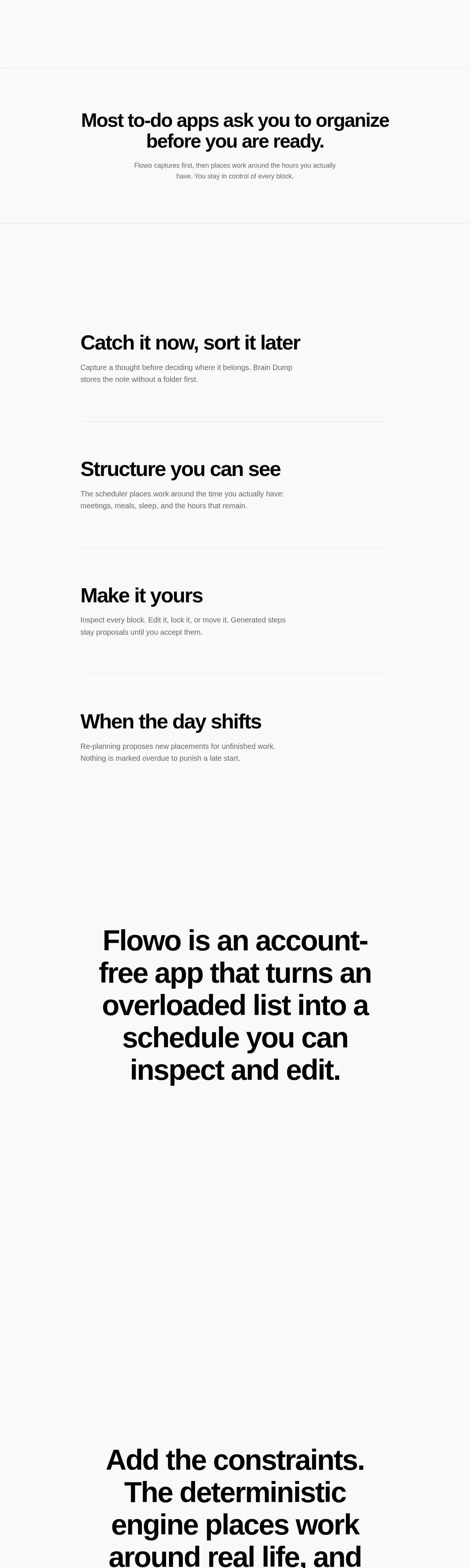 Flowo feature grid component