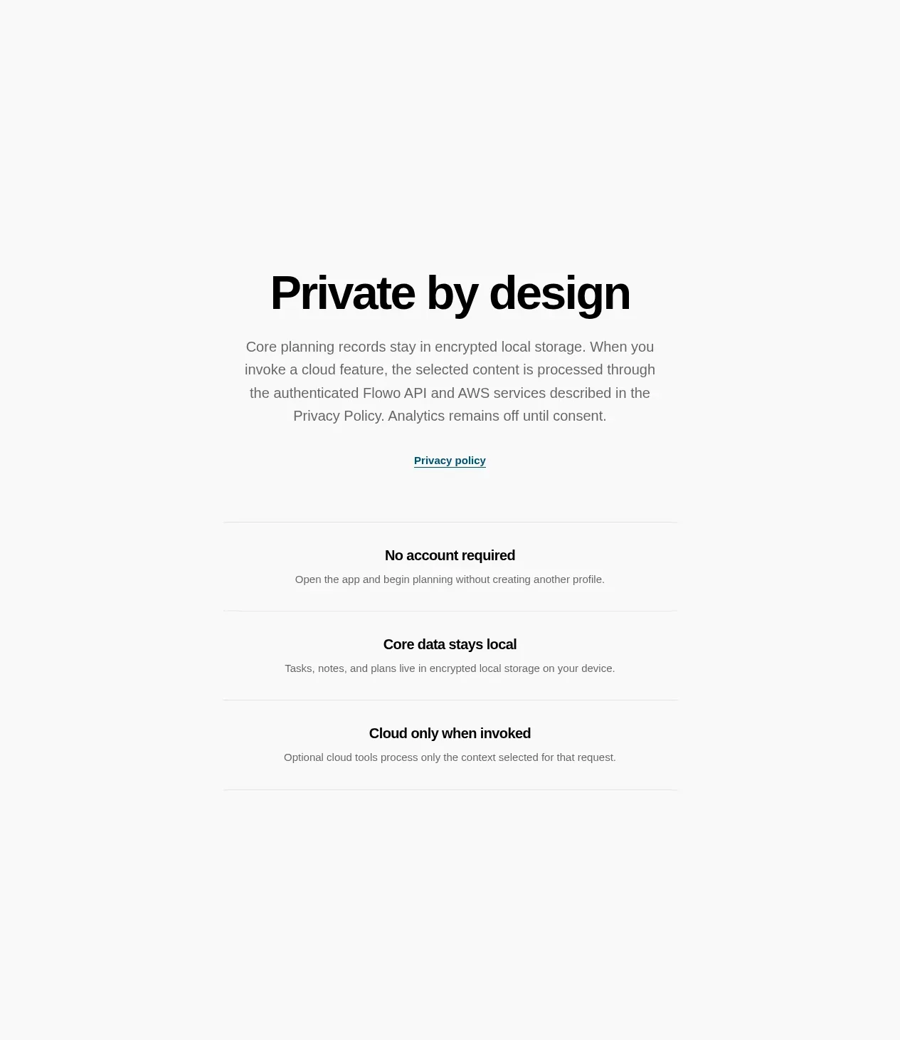 Flowo call to action component