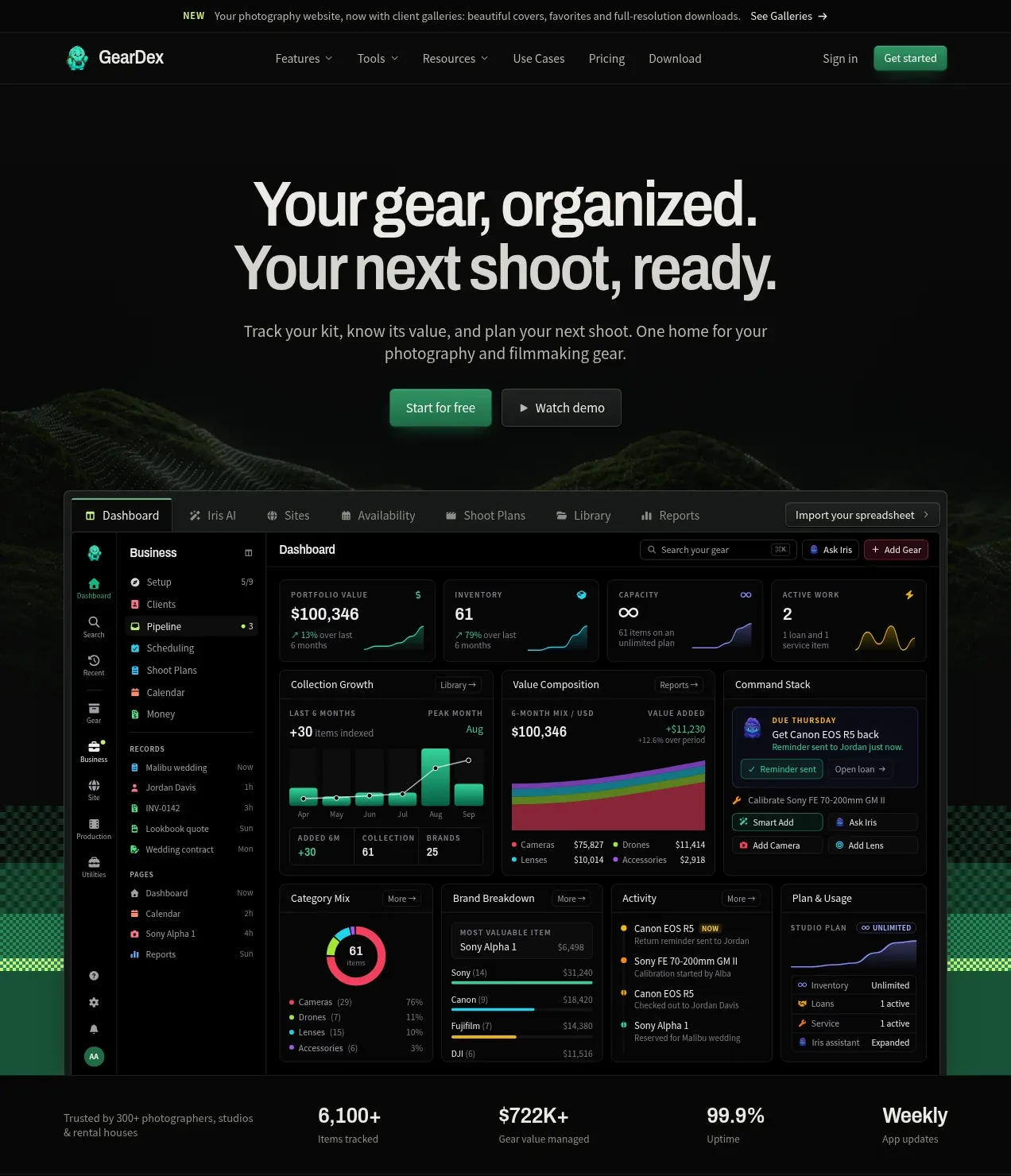 geardex.app hero component