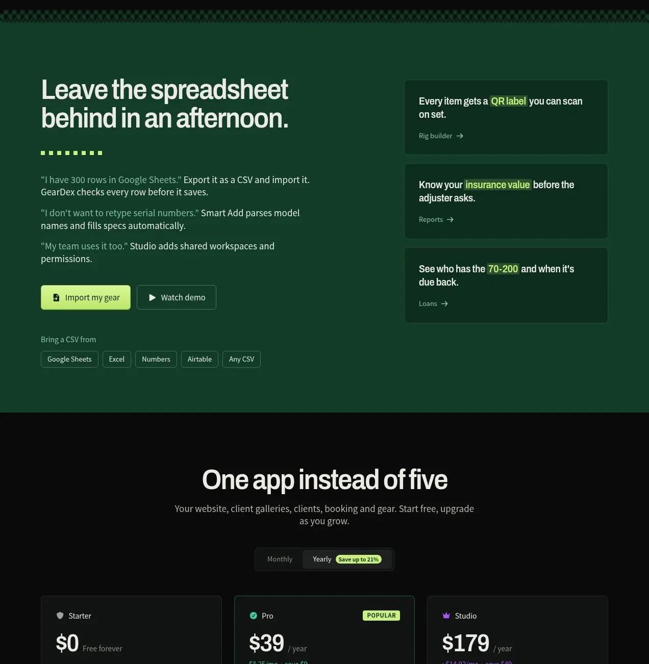 geardex.app call to action component
