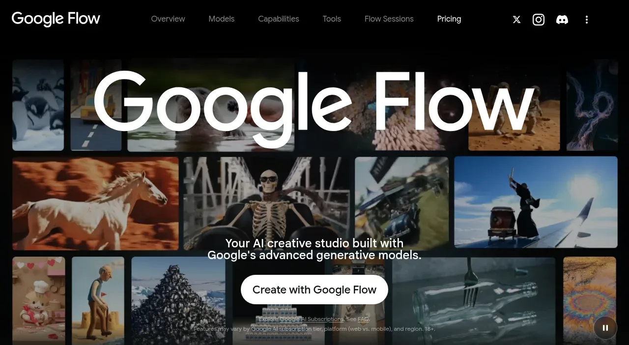 Google Flow for iOS & Android hero component