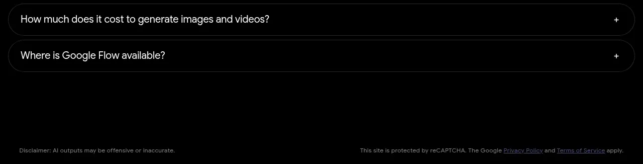 Google Flow for iOS & Android footer component