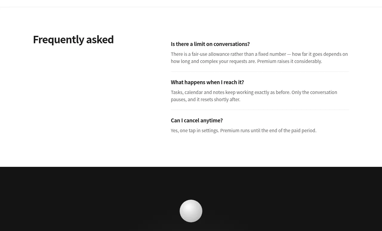 Grimo AI faq component