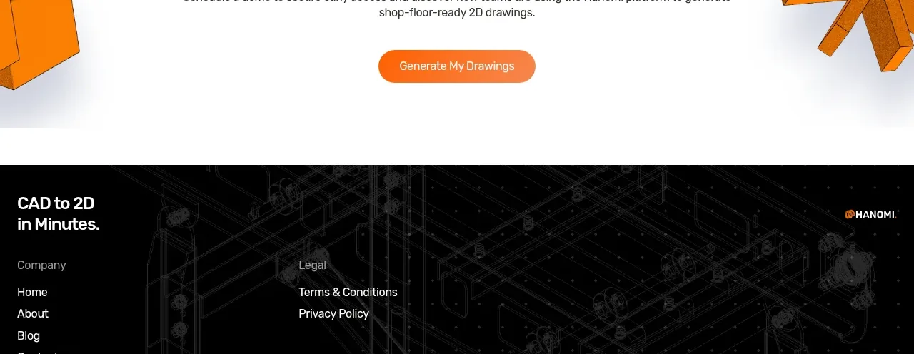 hanomi.ai call to action component