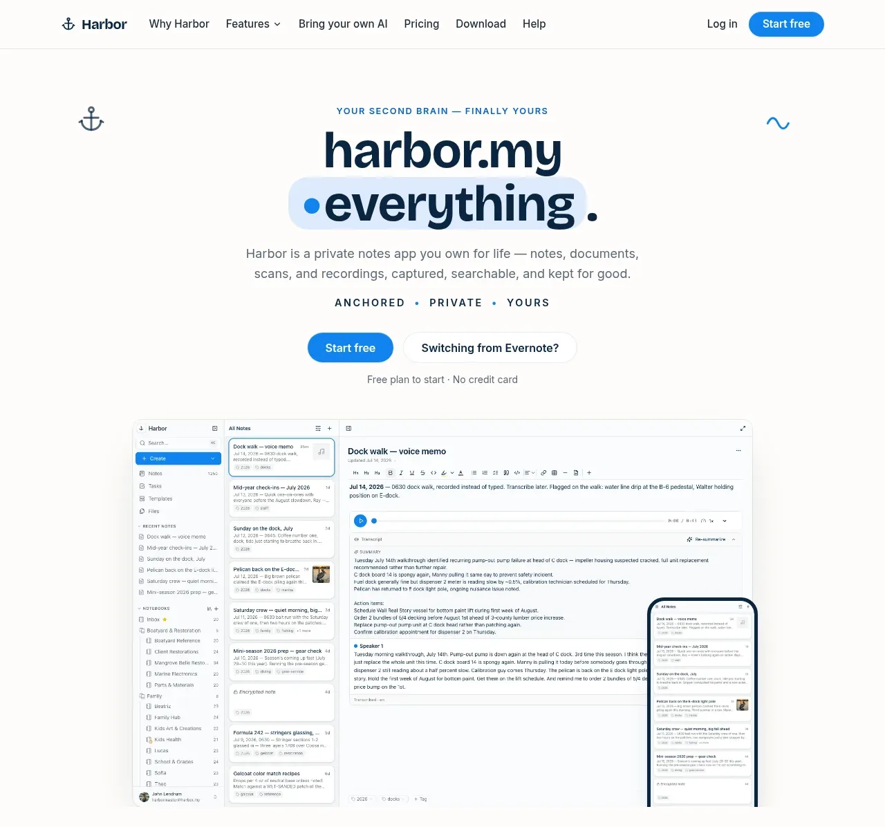Harbor hero component