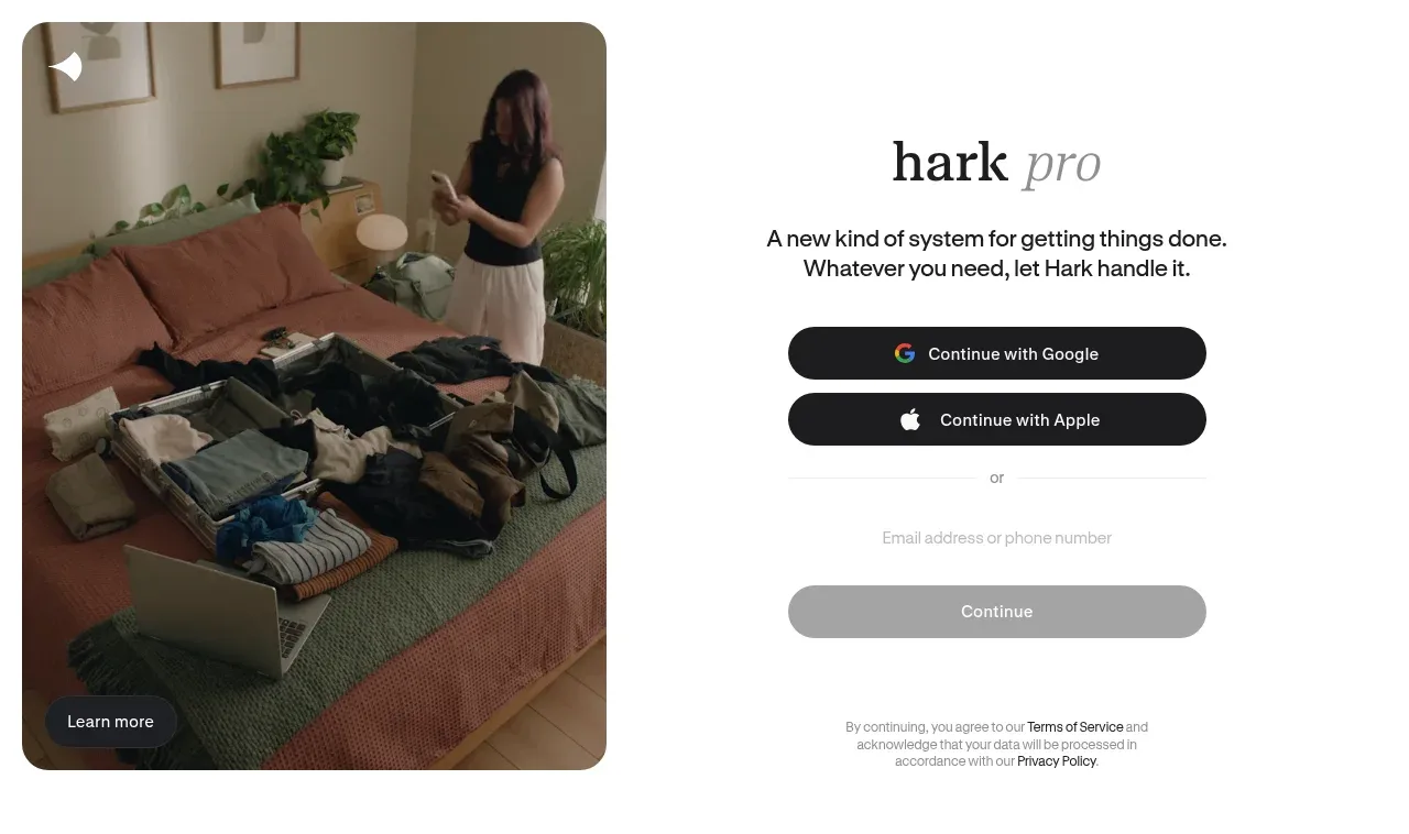 Hark hero component