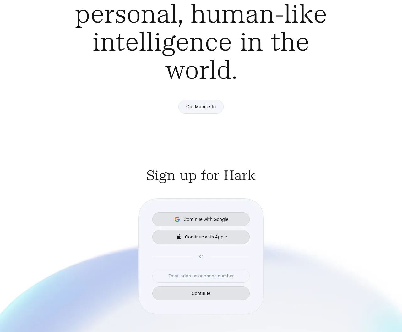 Hark call to action component