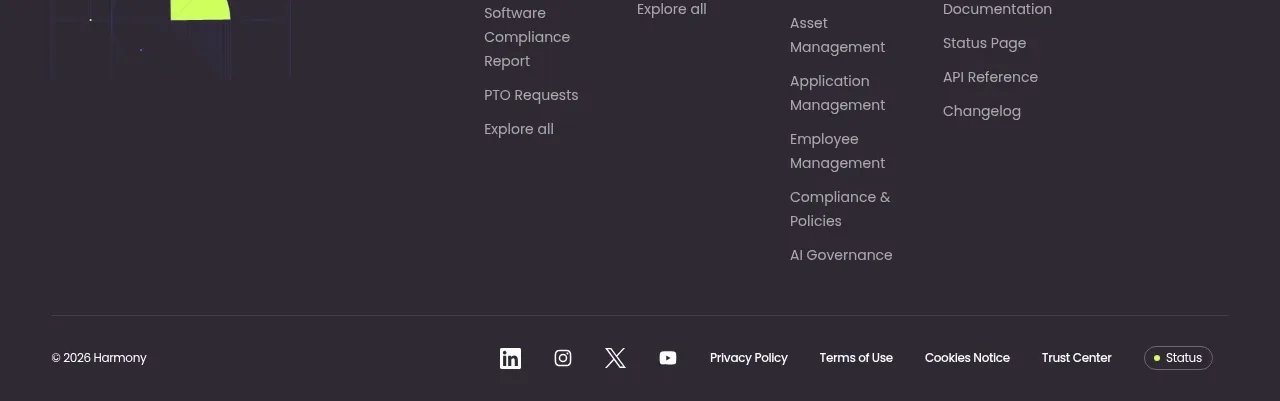Harmony footer component