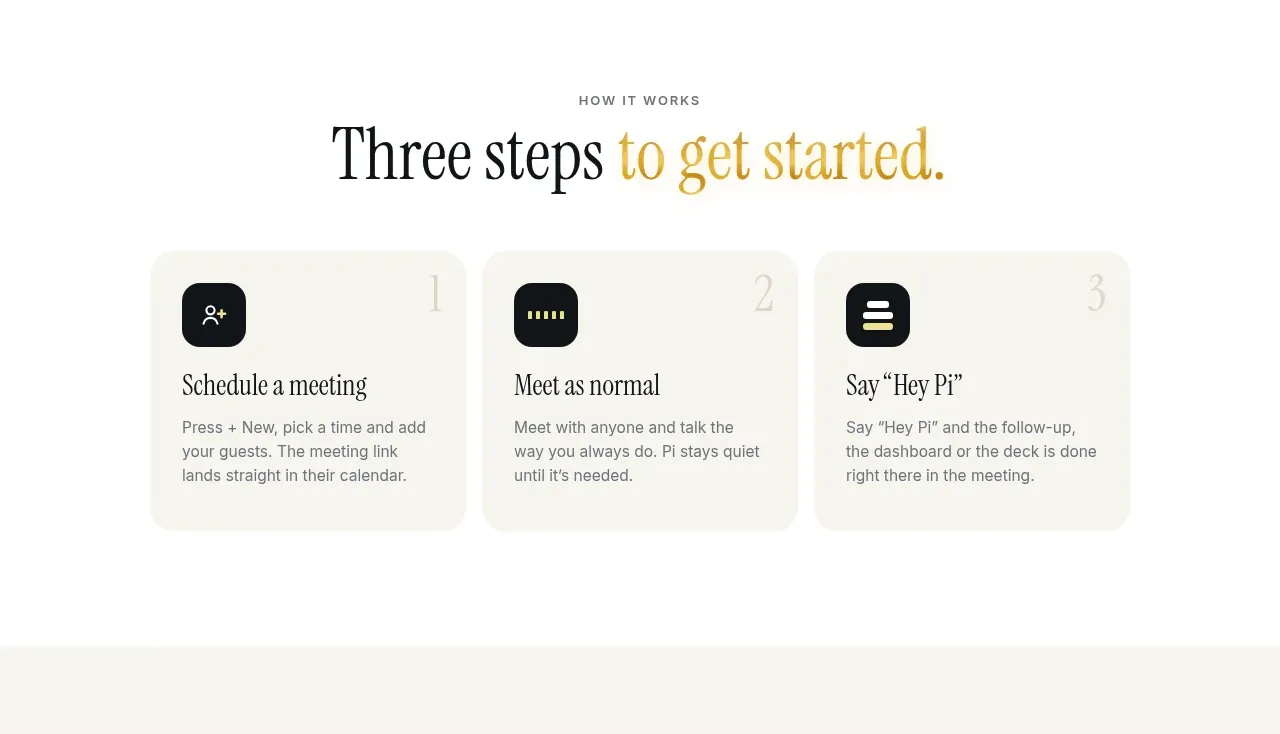 HeyPi feature grid component