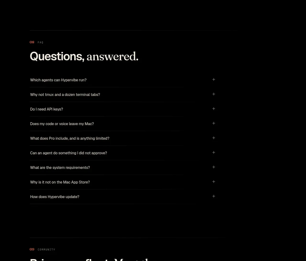 Hypervibe call to action component