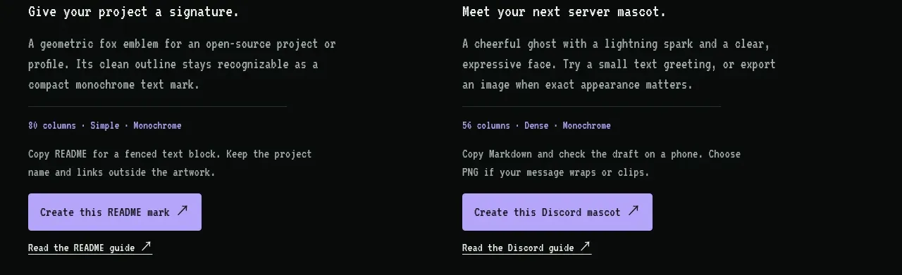 Image to ASCII tabs & steps component