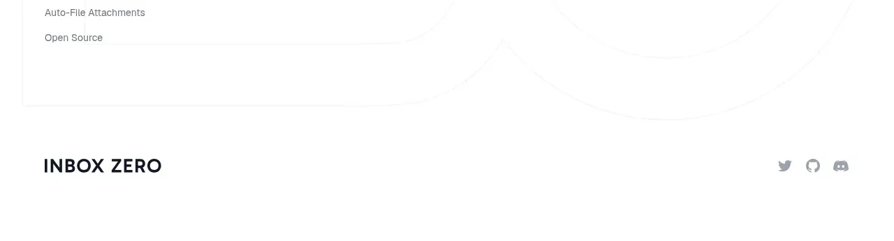 Inbox Zero footer component