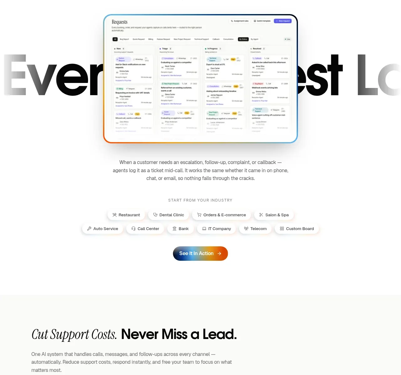 IntellAgents.io feature grid component