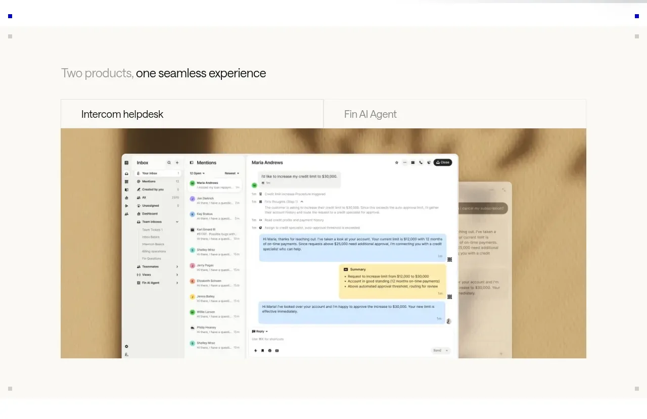 intercom.com tabs & steps component