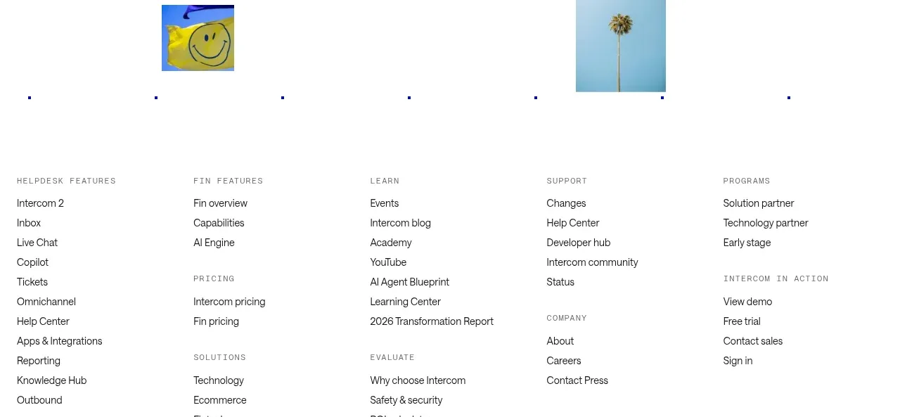 intercom.com call to action component