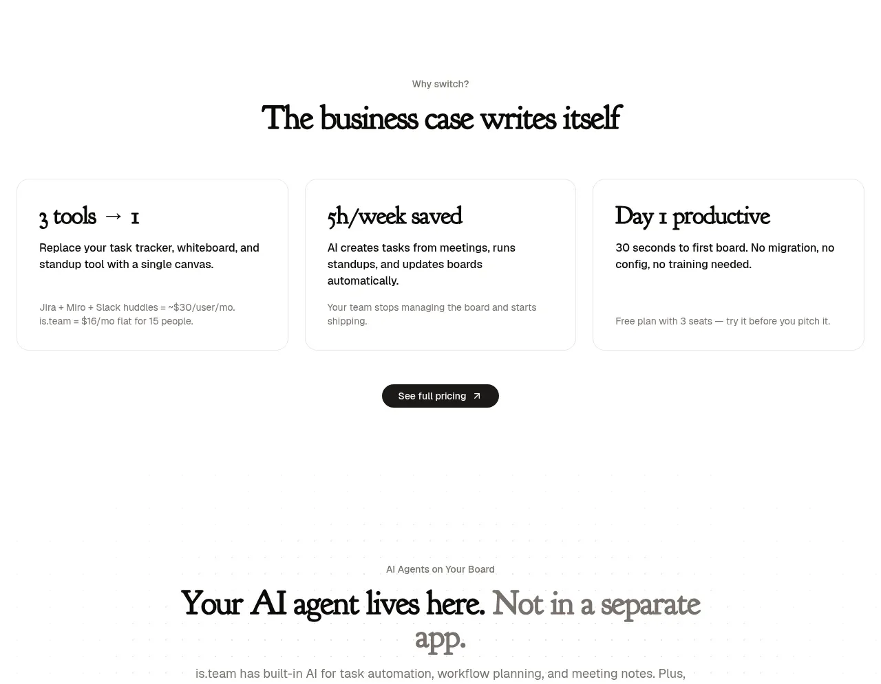 is.team feature grid component
