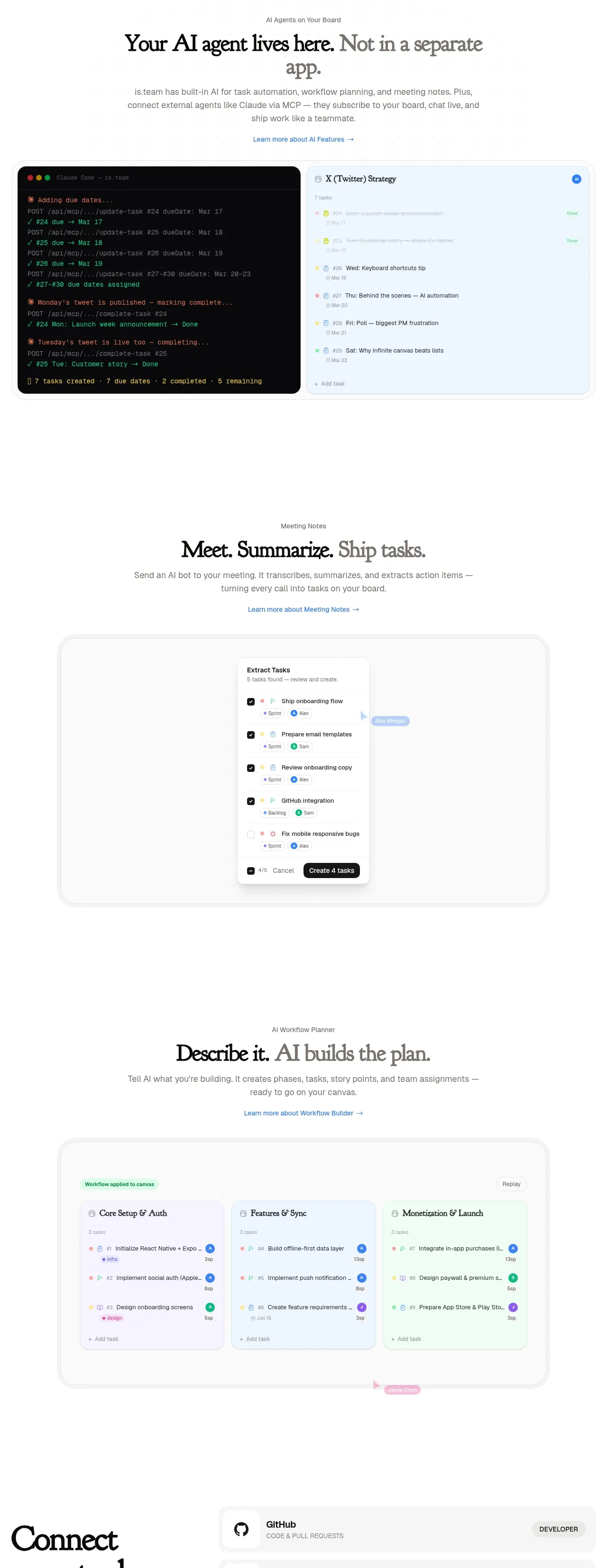 is.team feature grid component