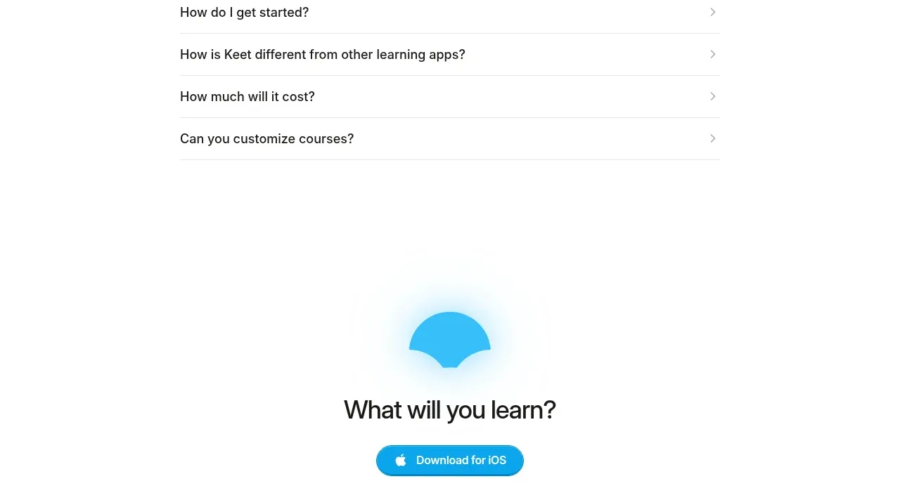 Keet call to action component