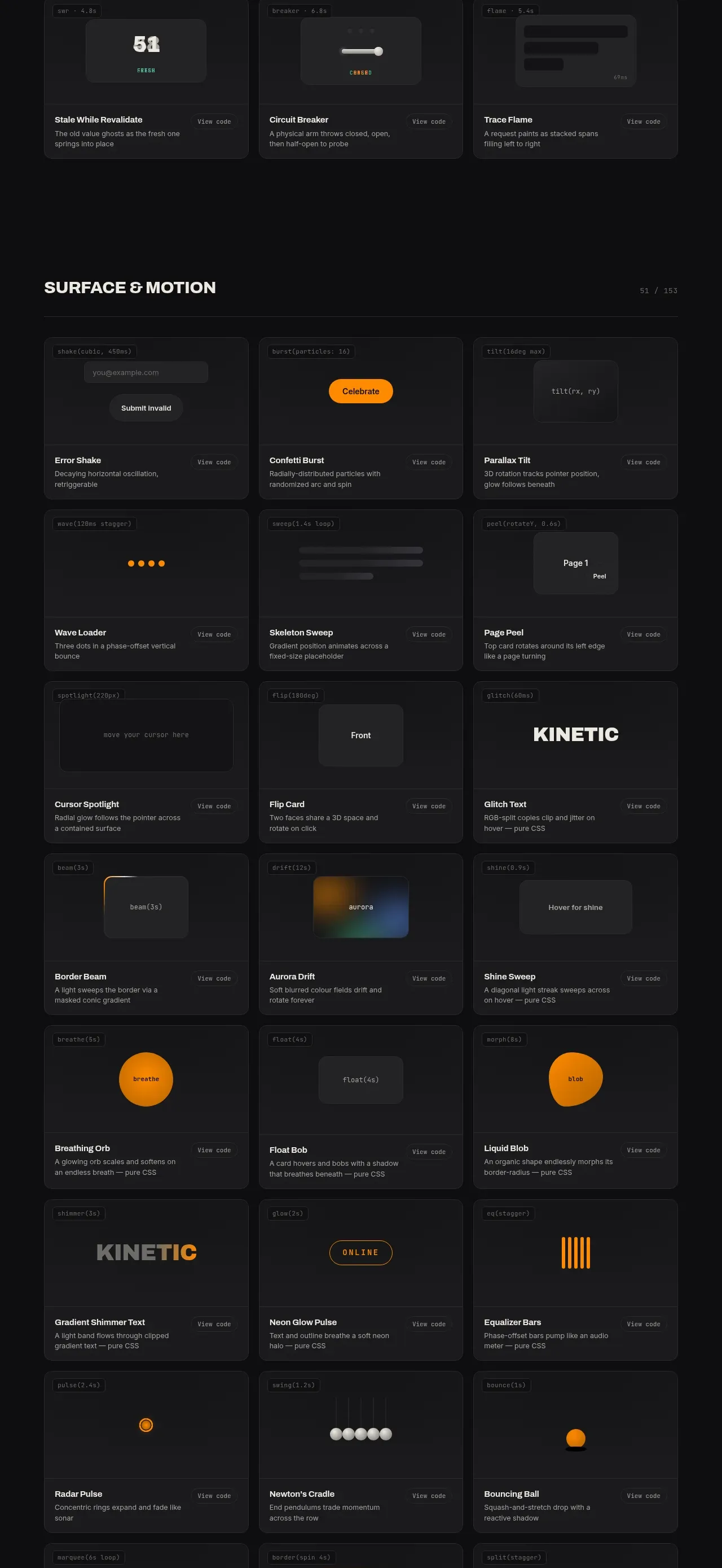 kinetics.colorion.co feature grid component