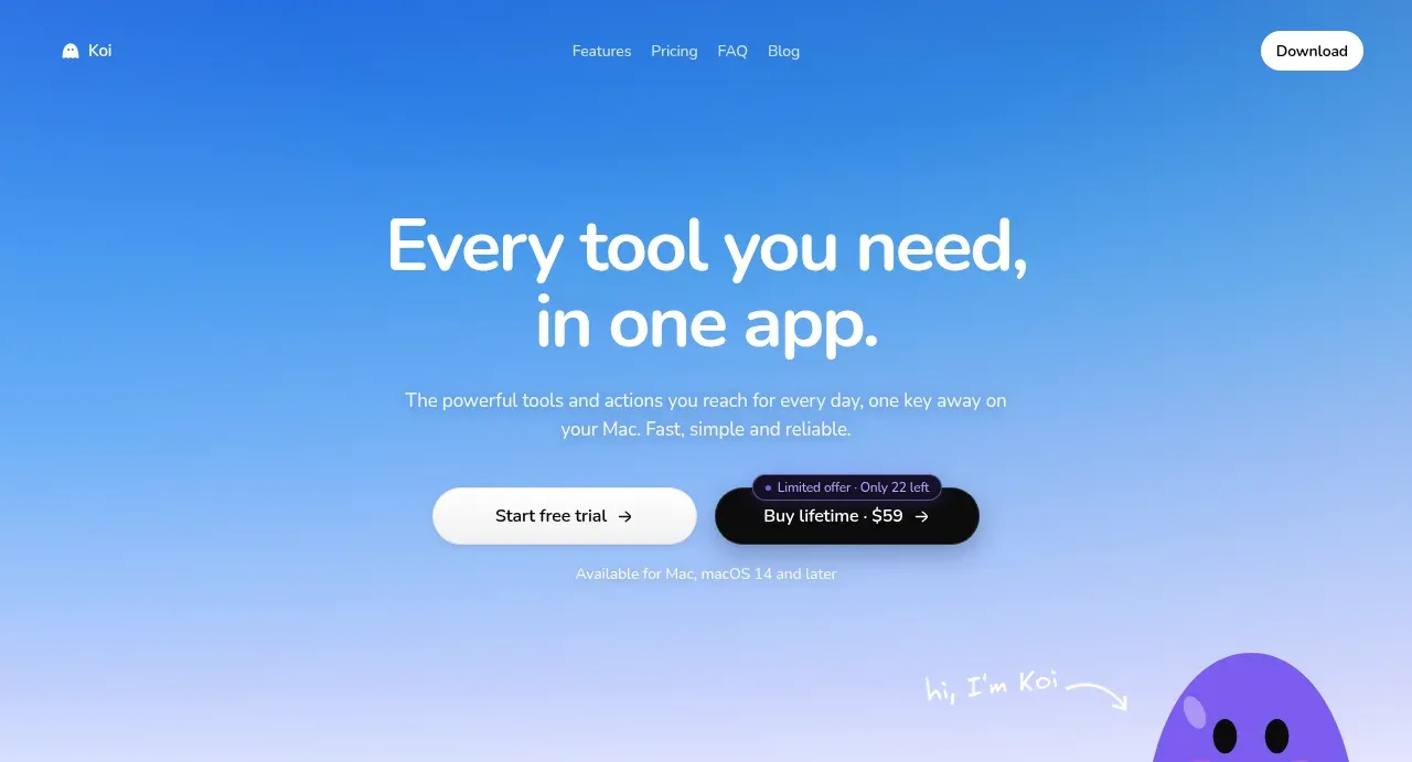 Koi hero component