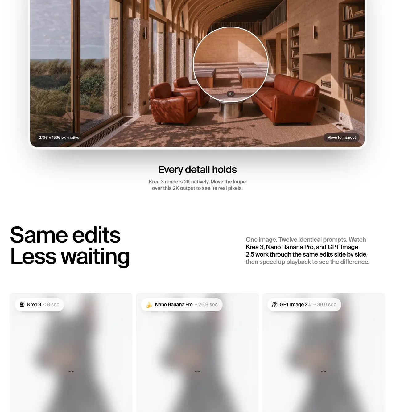 Krea 3 feature grid component