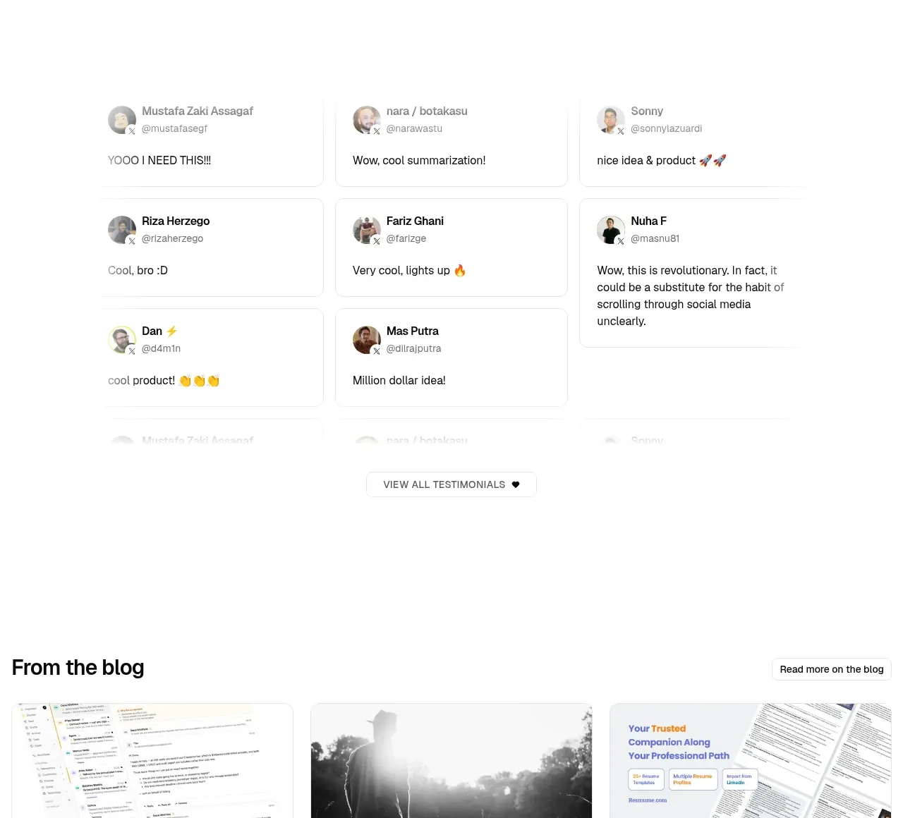 LaterOn v2: The agentic email plaftform testimonials component