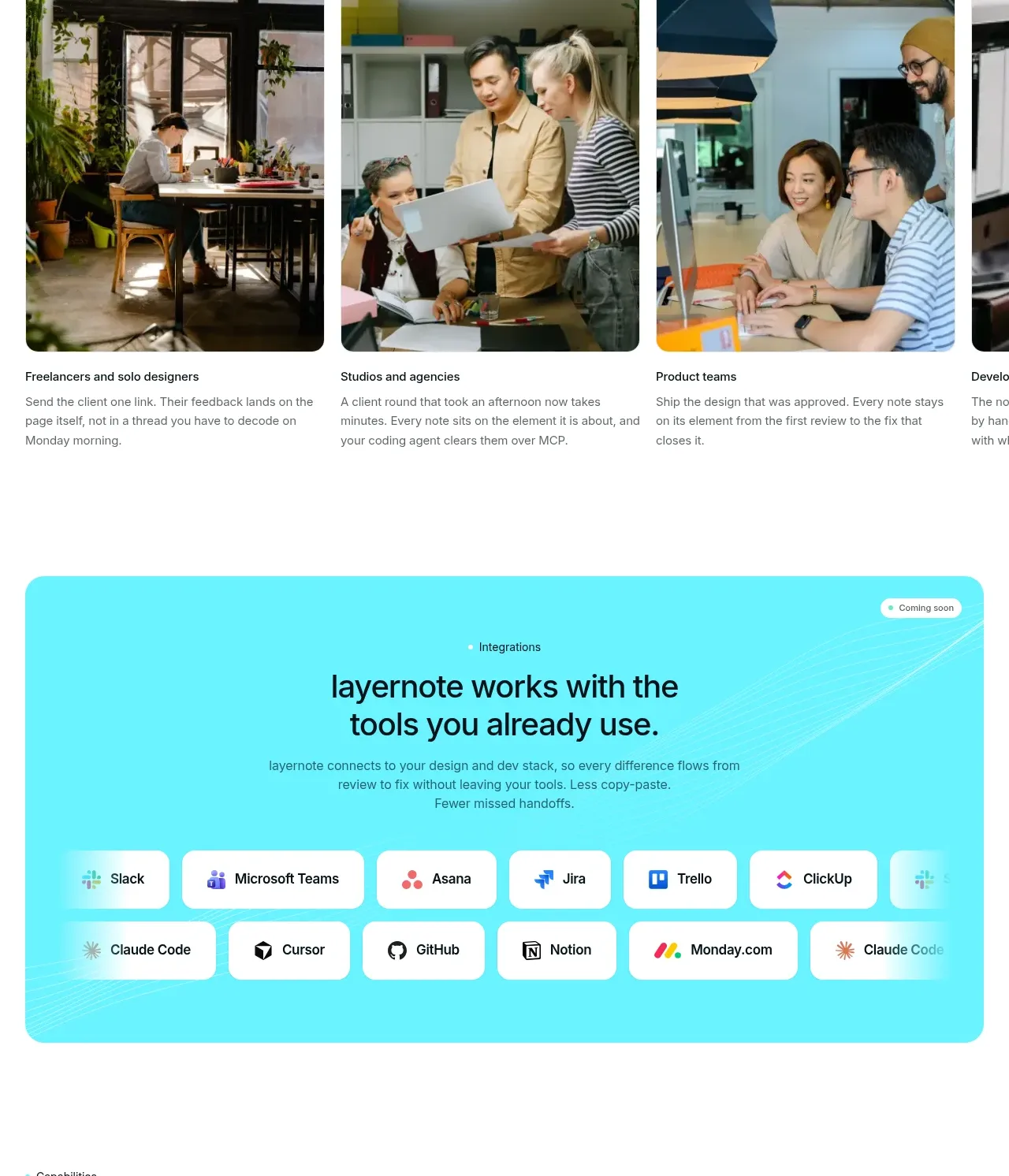 layernote feature grid component