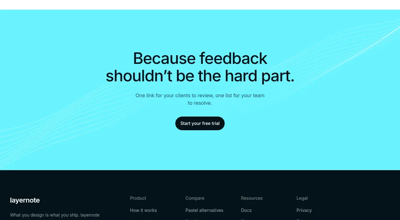 layernote call to action component