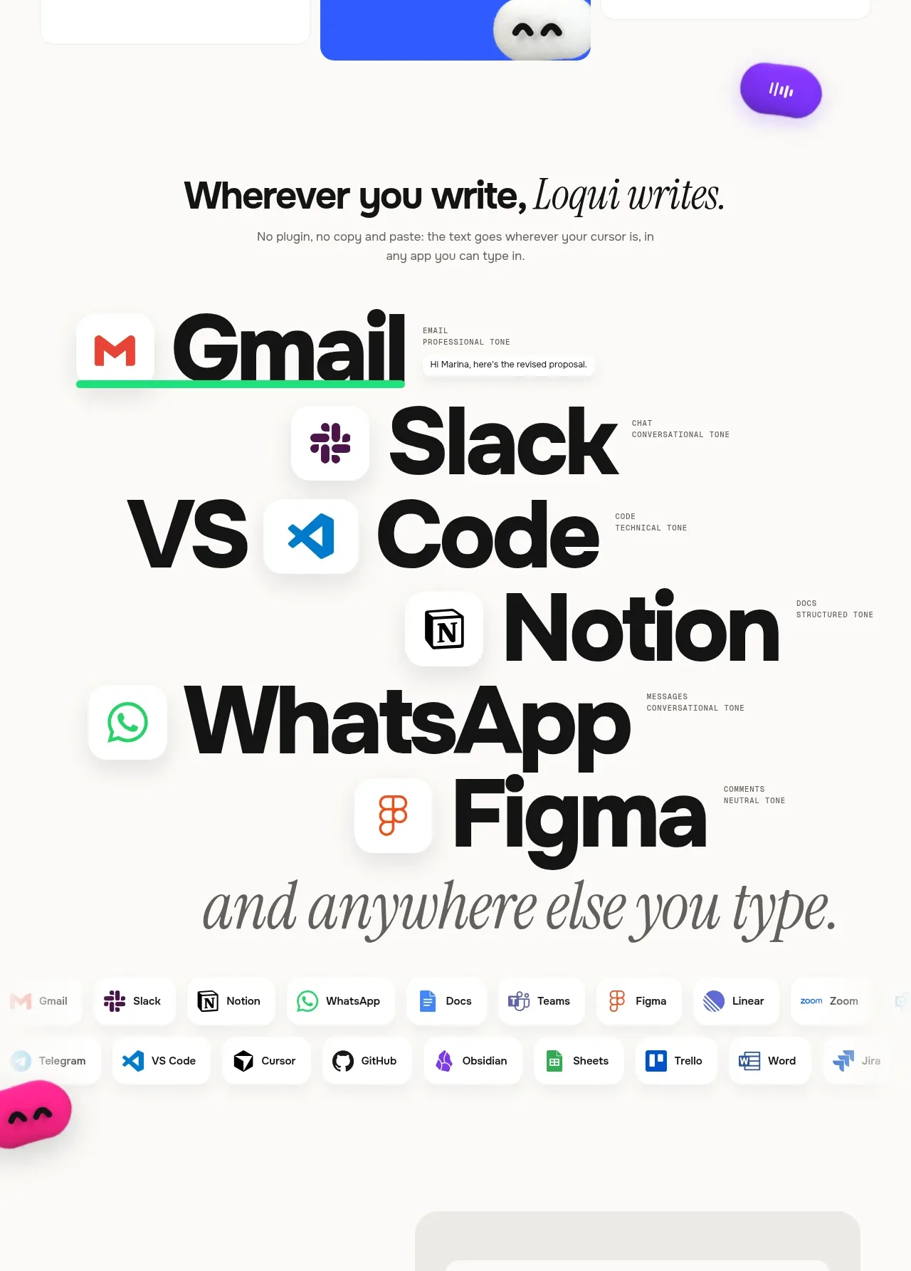 Loqui feature grid component
