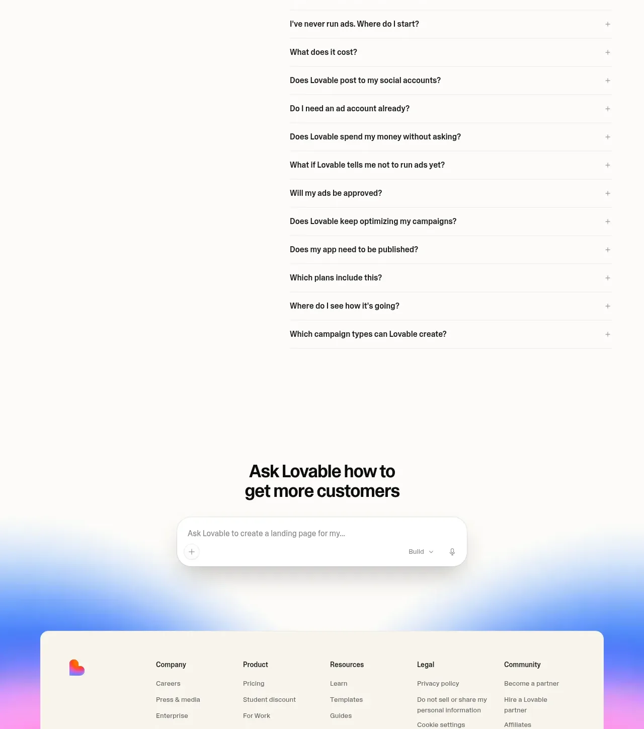 Lovable Growth Tools faq component