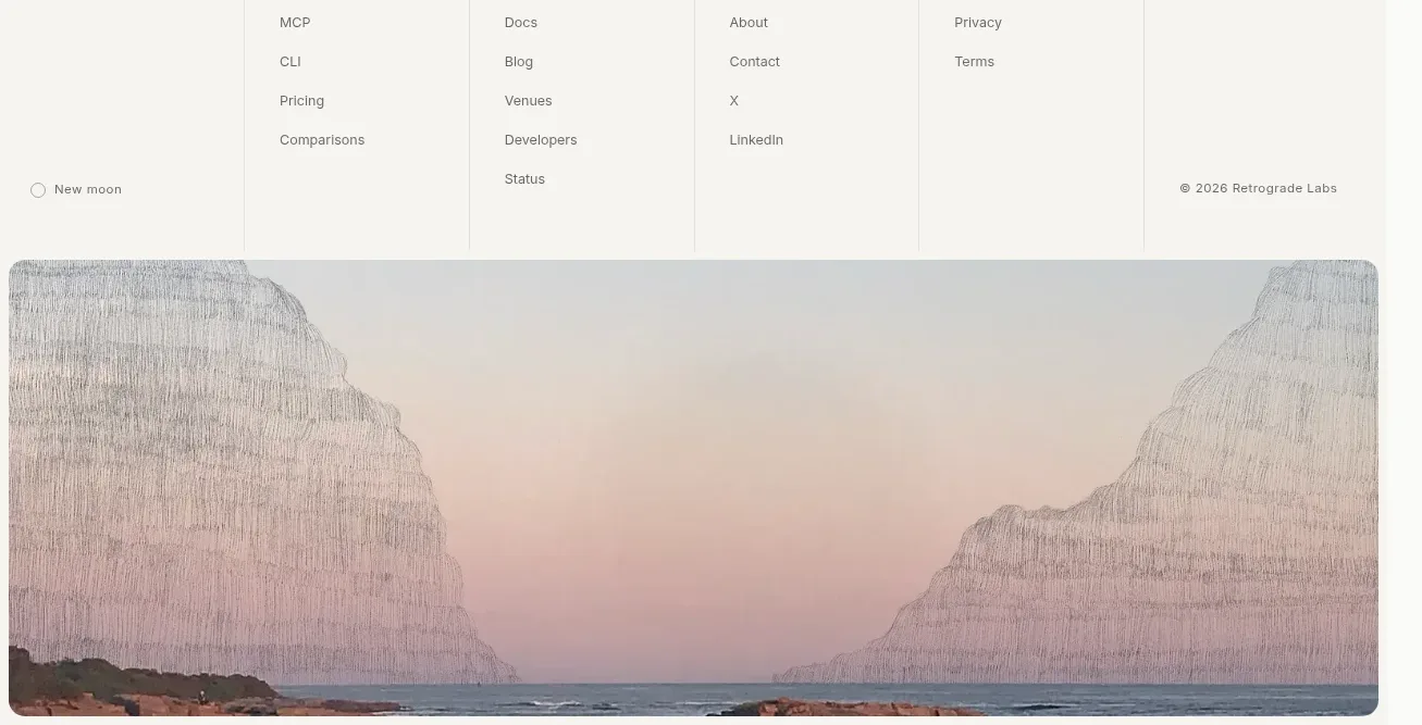 Lune footer component