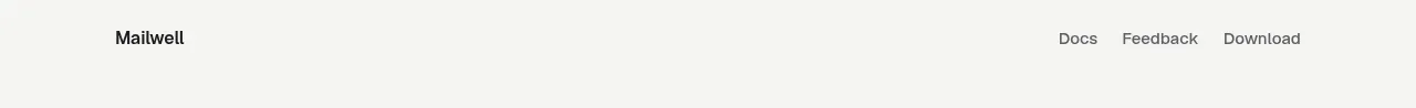 Mailwell navigation component