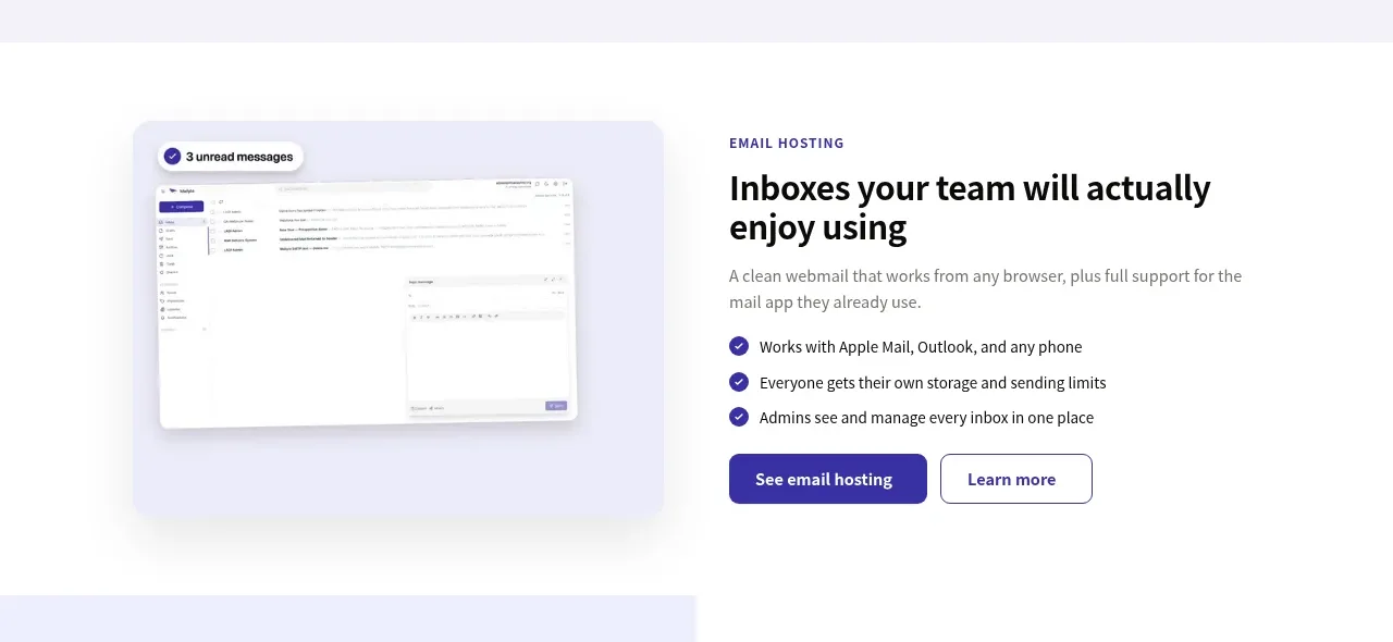 Mailyte feature grid component