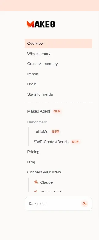 Make0 Brain navigation component