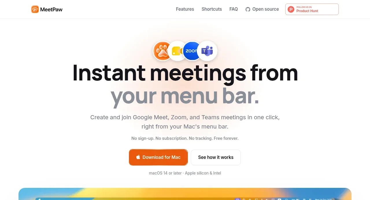 MeetPaw hero component