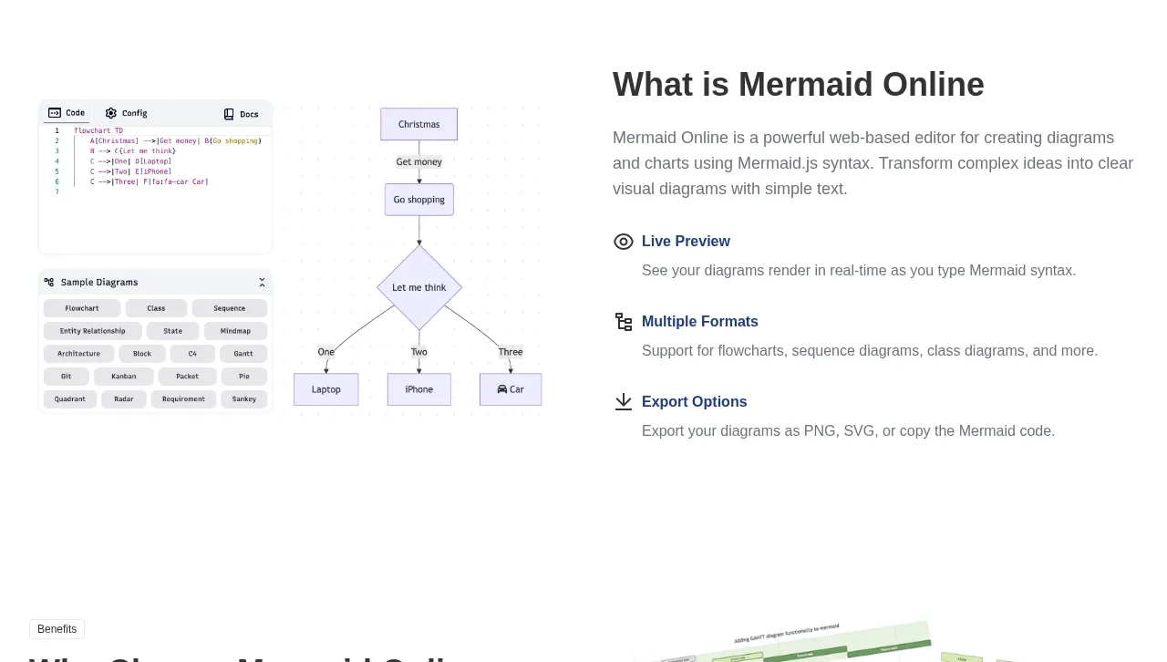 mermaidonline.live feature grid component