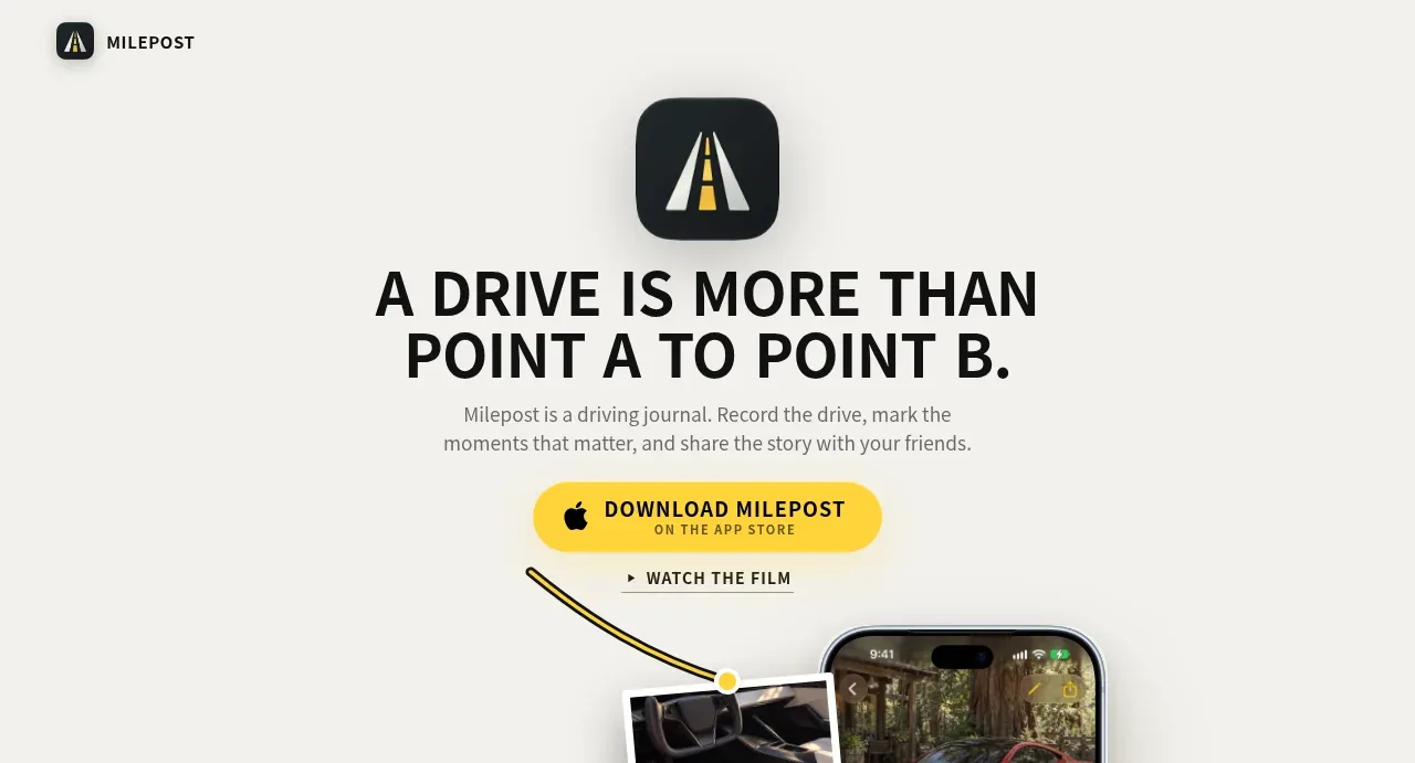 Milepost hero component