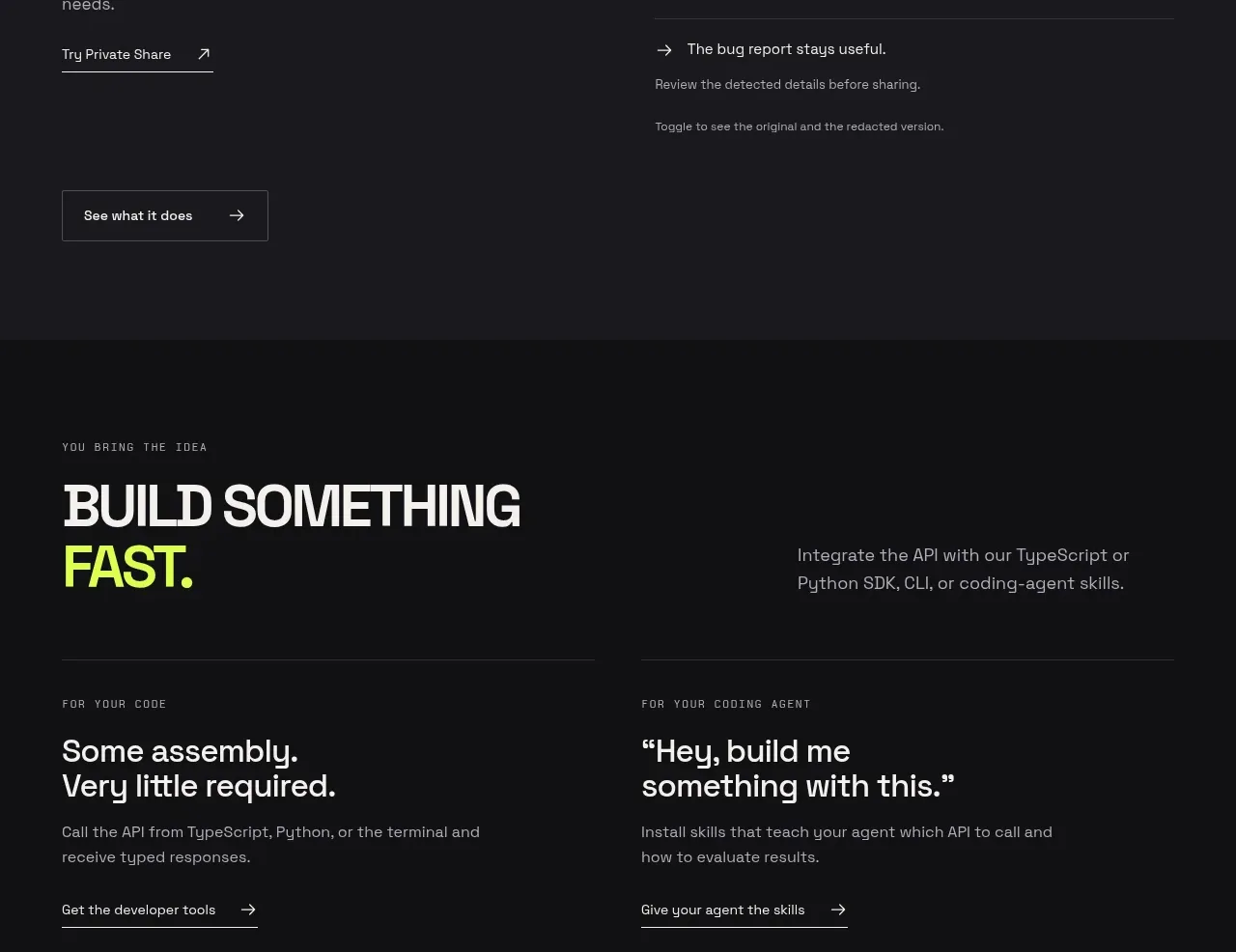 Milliseconds.ai call to action component