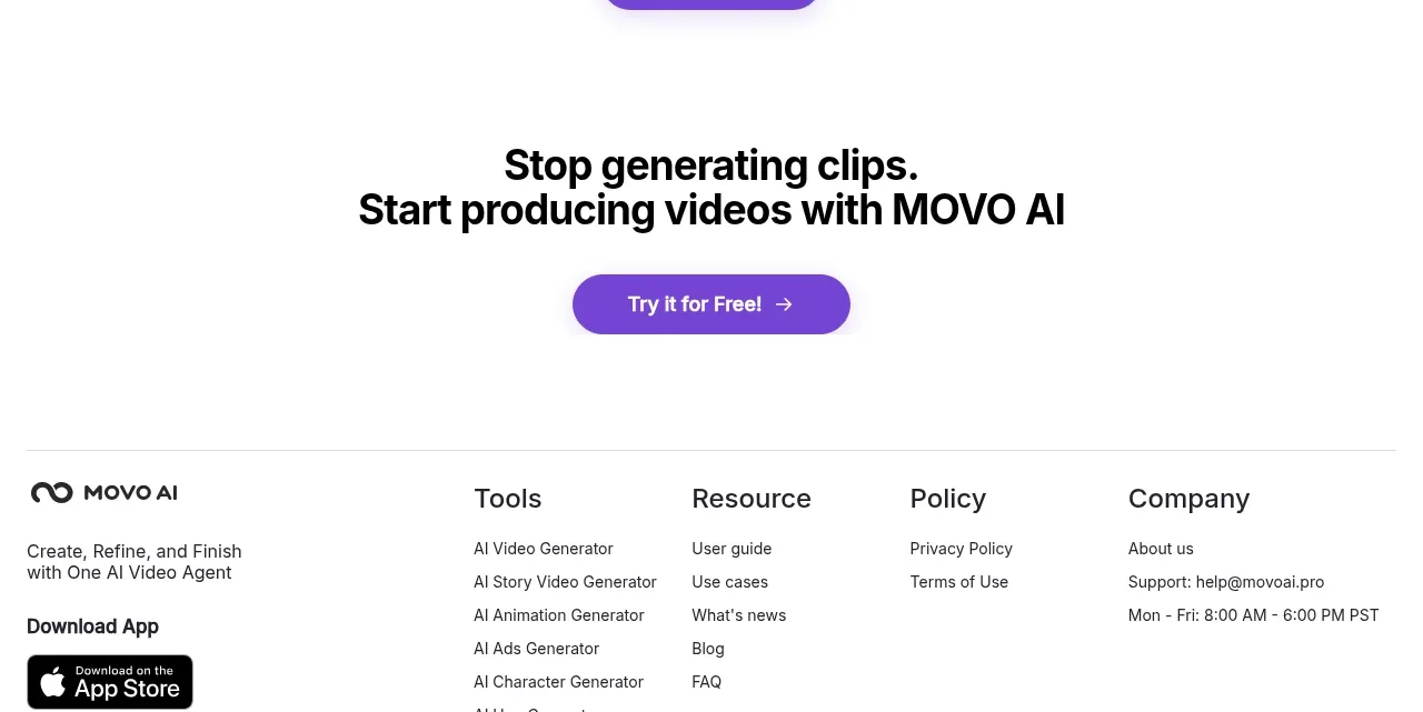 MOVO AI faq component