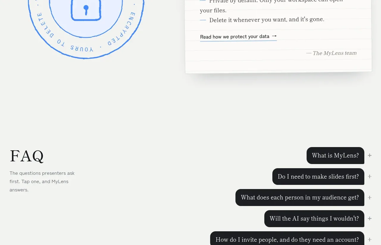 MyLens stats component