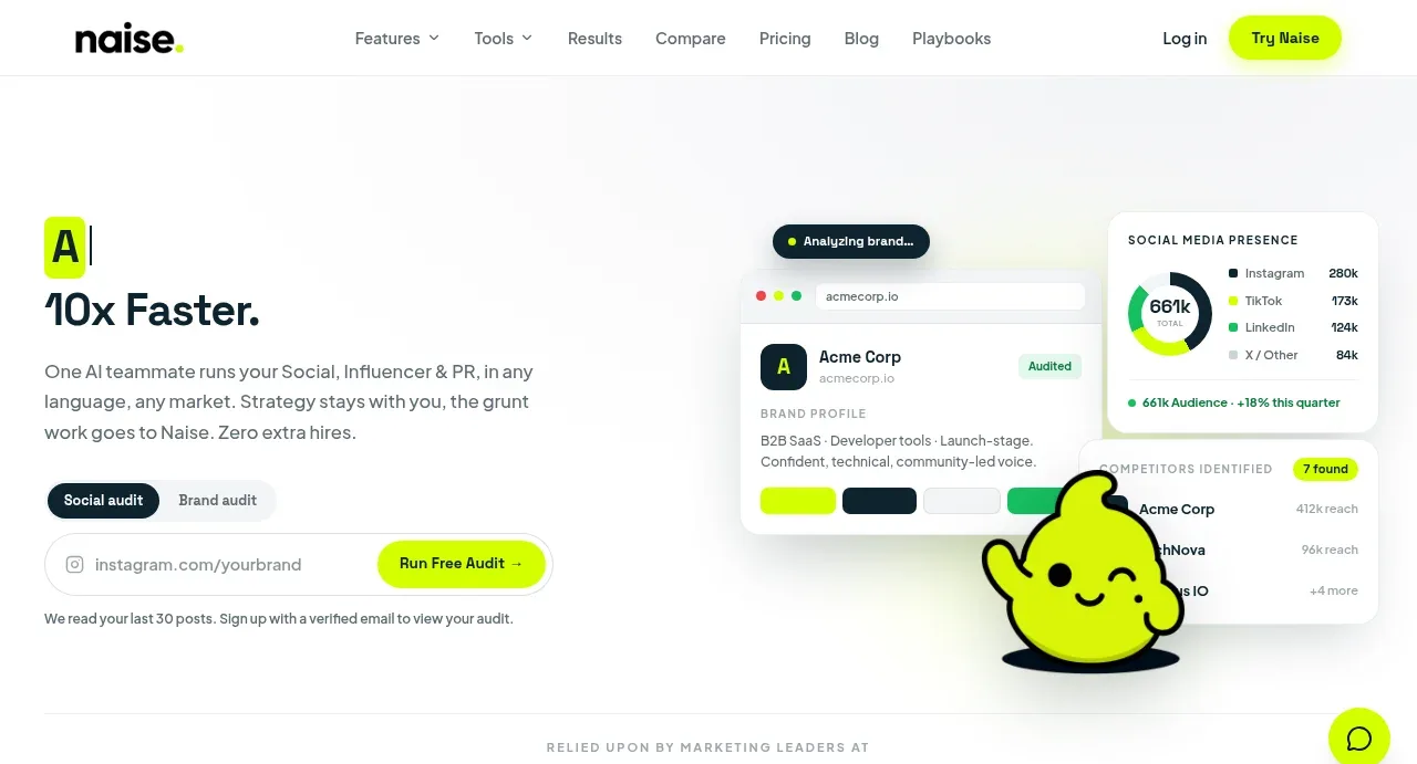 Naise AI hero component
