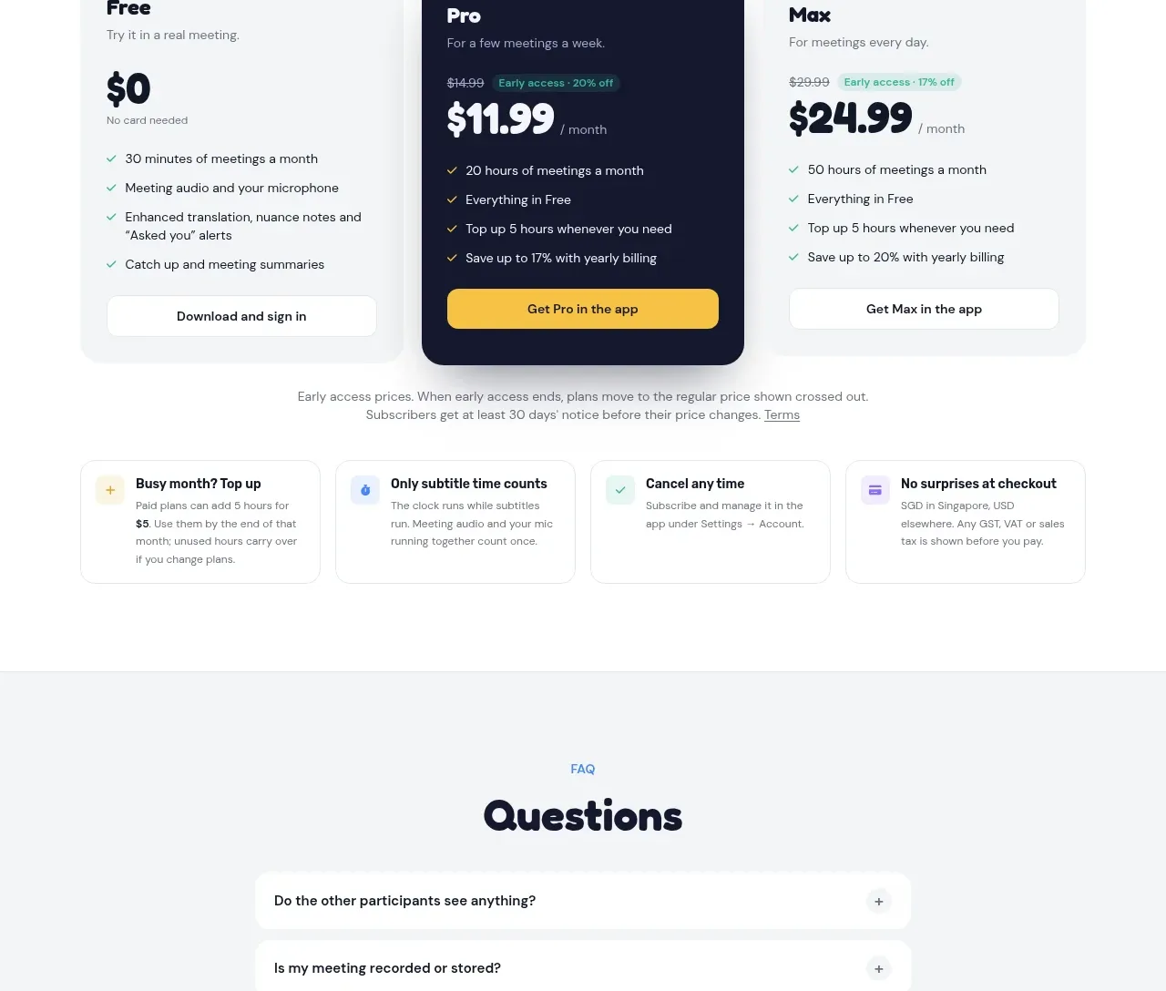 NANI??? pricing table component