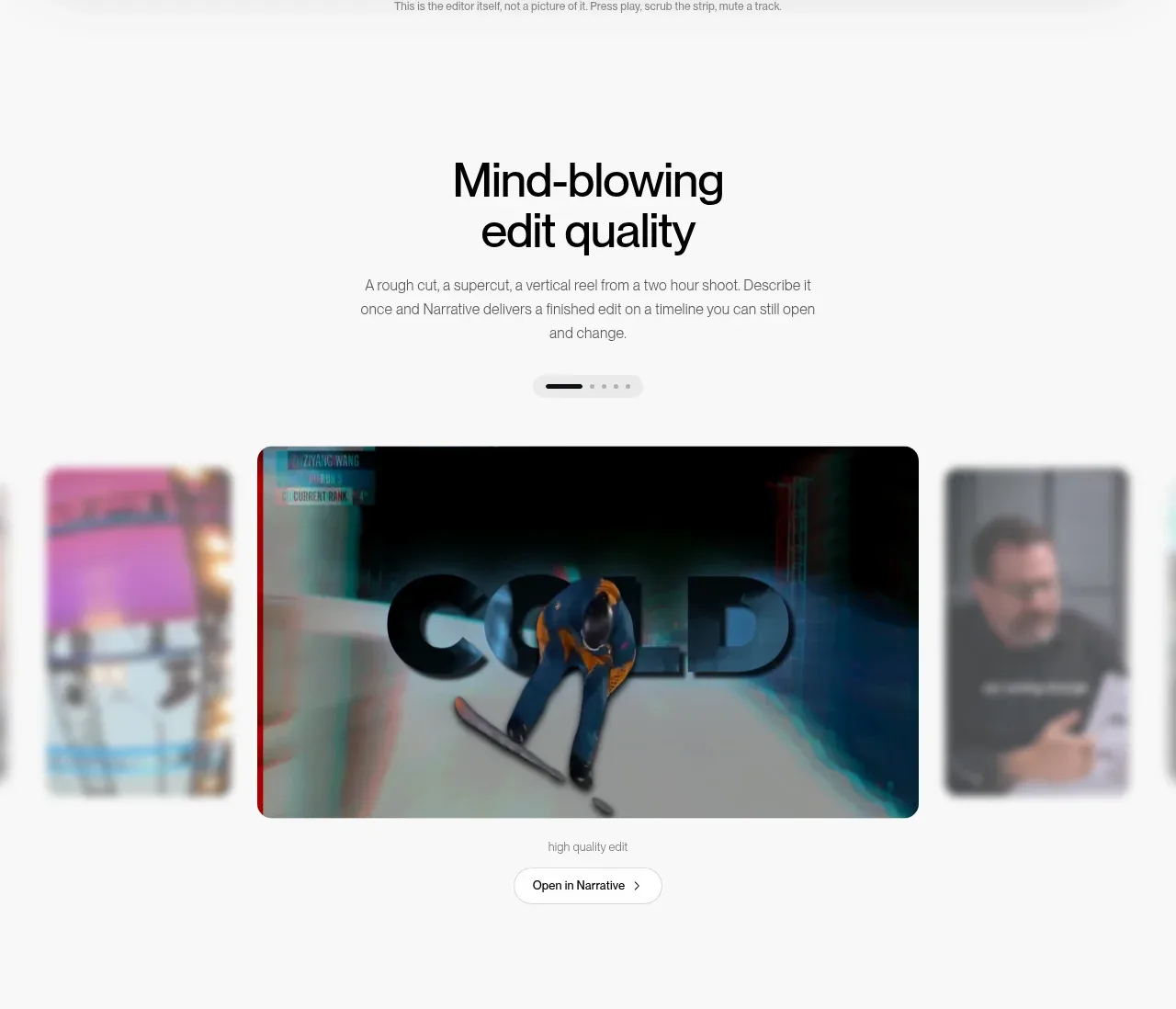 Narrative gallery component