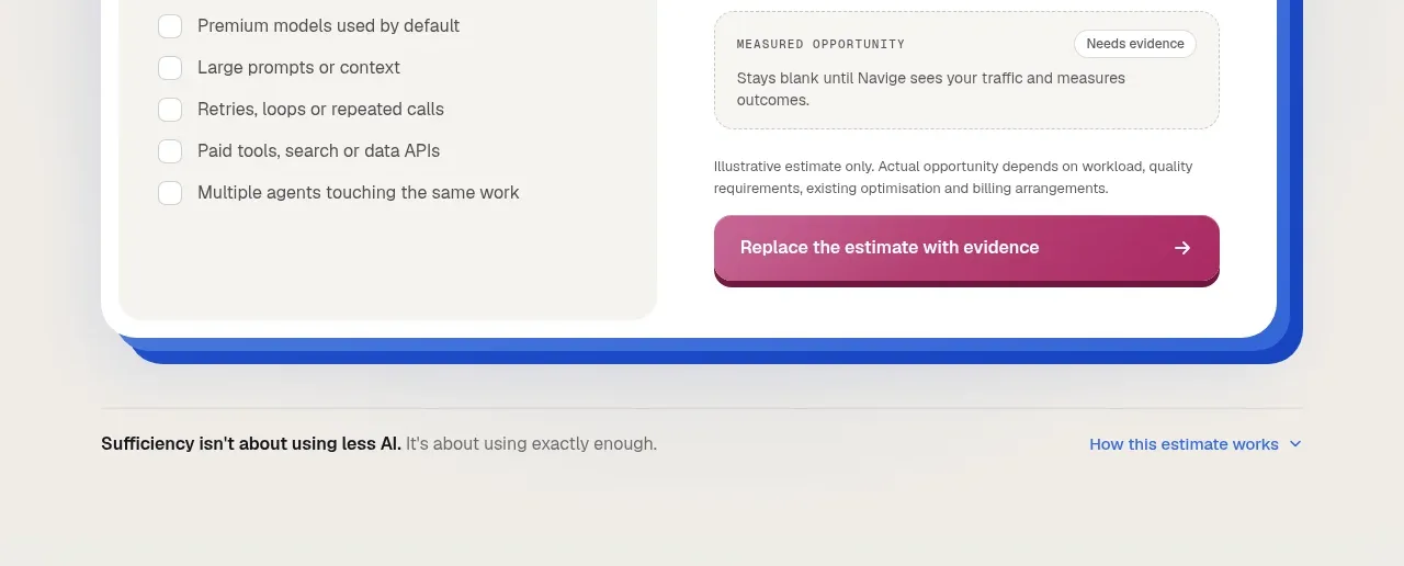 Navige call to action component